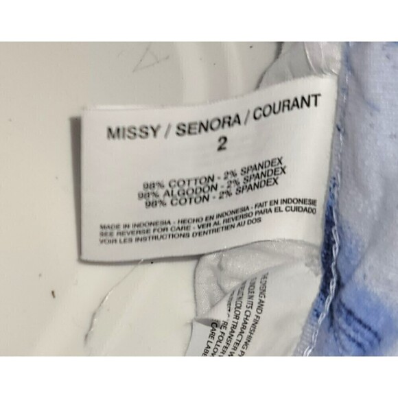 Nine West Vintage America Matchstick Skinny Brush Stroke Capri - Size 2 - Picture 9 of 9